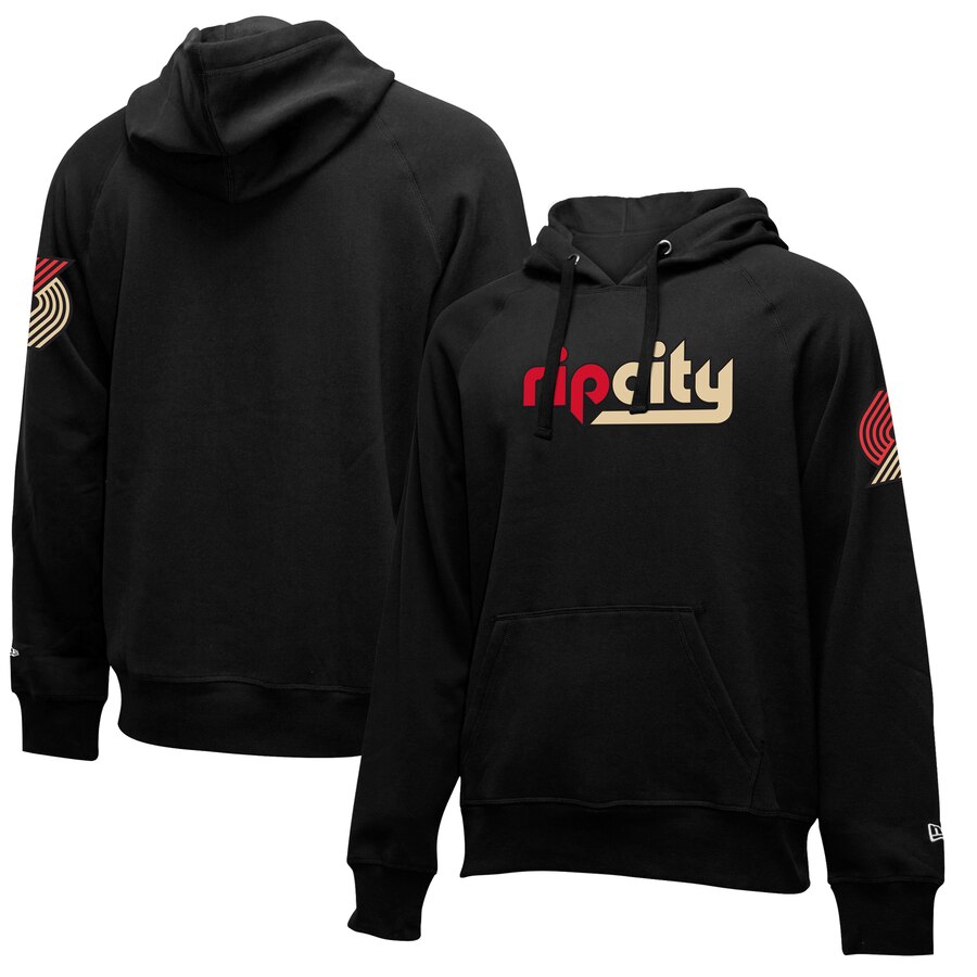 NBA Portland Trail Blazers New Era 201920 City Edition Pullover Hoodie Black->phoenix suns->NBA Jersey
